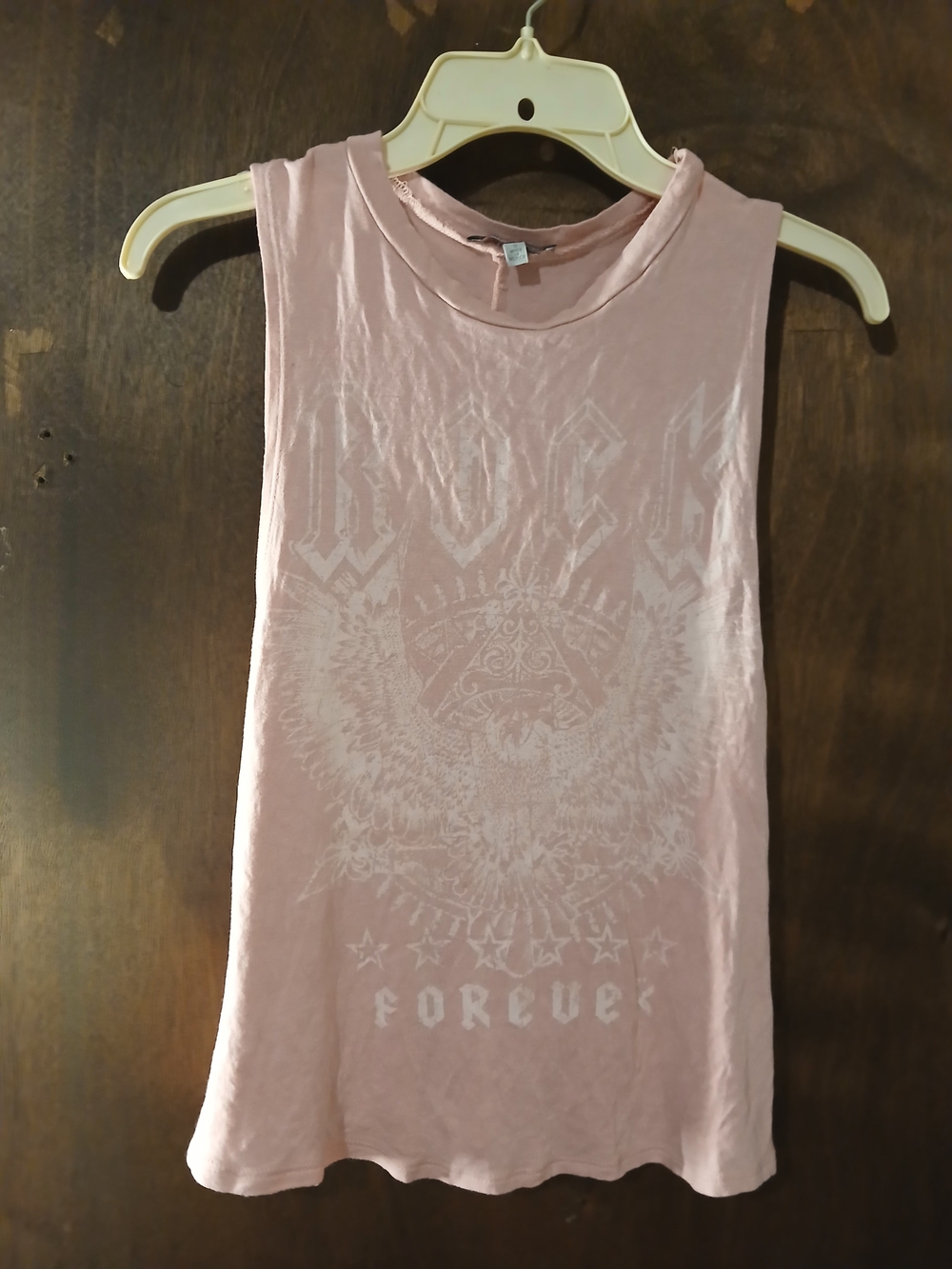 Charlotte Russe Pink Muscle Tee with Graphic